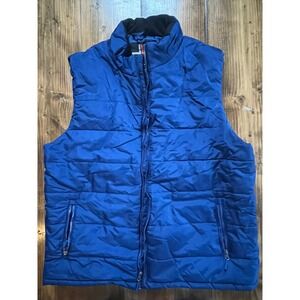 Surplus Puffer‎ Vest Blue Quilted Full Zip Sleeveless Jacket XLT